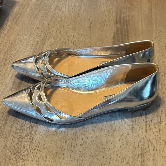 Prada - Metallic Silver Flats - Picture 8 of 8